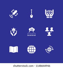 globe icon. 9 globe vectors with responsible energy use, networking, travel and map icons for web and mobile app