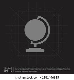 globe icon - Black Creative Background - Free vector icon