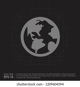 Globe Icon - Black Creative Background - Free vector icon