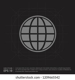 globe icon - Black Creative Background - Free vector icon
