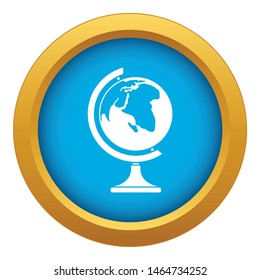 Globe icon blue vector isolated on white background for any design