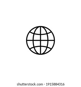 globe icon, browser icon vector for web, computer and mobile app