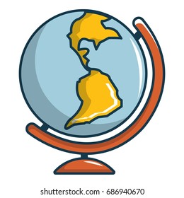 Globe icon. Cartoon illustration of globe vector icon for web design