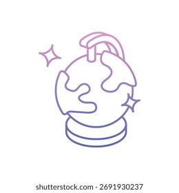 Globus-Symbol sauber und moderne Vektorgrafik