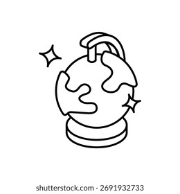 Ícone de globo limpo e ilustração vetorial moderna