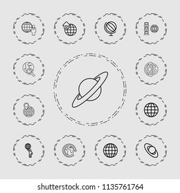 Globe icon. collection of 13 globe outline icons such as planet, global home. editable globe icons for web and mobile.