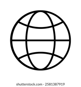 globe icon color editable on white background