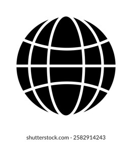 globe icon color editable on white background