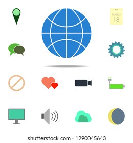 globe icon. color web icons universal set for web and mobile
