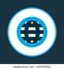 Globe icon colored symbol. Premium quality isolated earth element in trendy style.