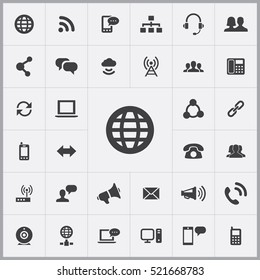 globe icon. communication icons universal set for web and mobile