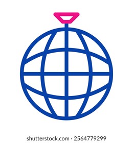 Globe icon. Concept of global connection, international business, and worldwide communication.