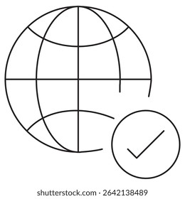 Globe icon, Connected World Bridging Borders Through Innovation, Global Vision Expanding Horizons Across Continents, Global Perspective, Connected World, vector