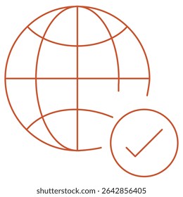 Globe icon, Connected World Bridging Borders Through Innovation, Global Vision Expanding Horizons Across Continents, Global Perspective, Connected World, vector