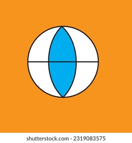 Globe icon design features a simplified representation of planet Earth, symbolizing global connectivity, worldwide reach, and international presence.