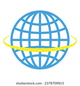 Globe icon design, illustration design