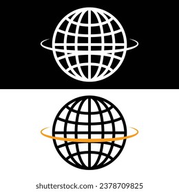 Globe icon design, illustration design