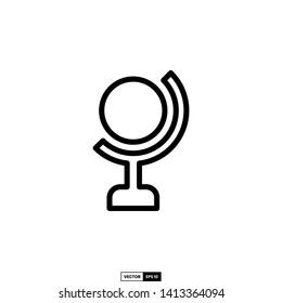 Globe icon, design inspiration vector template for education web design or mobile app