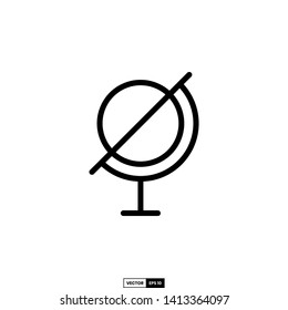 Globe icon, design inspiration vector template for education web design or mobile app
