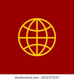 Globe icon design. Minimal line icon style