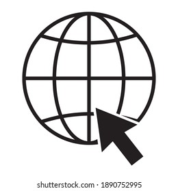 globe icon design template vector on a white background. eps 10