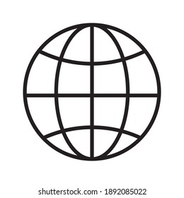 globe icon design template vector on a white background. eps 10