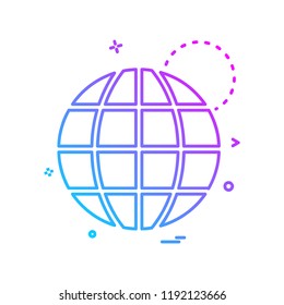 Globe icon design vector