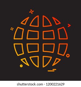 Globe icon design vector 