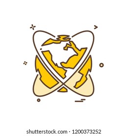 Globe icon design vector