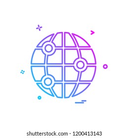Globe icon design vector
