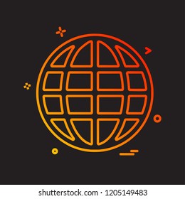 Globe icon design vector