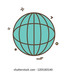 Globe icon design vector 