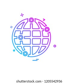 Globe icon design vector 
