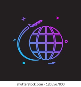 Globe icon design vector