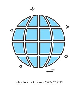 Globe icon design vector 