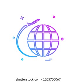 Globe icon design vector