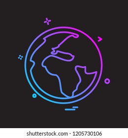 Globe icon design vector 