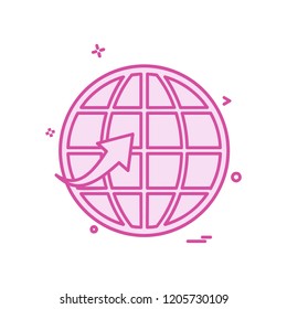Globe icon design vector