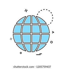 Globe icon design vector