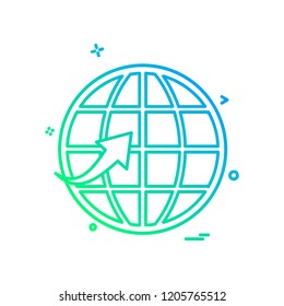 Globe icon design vector