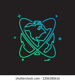 Globe icon design vector