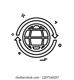 Globe icon design vector