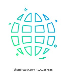 Globe icon design vector 