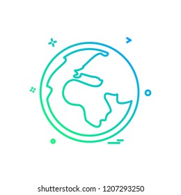 Globe icon design vector