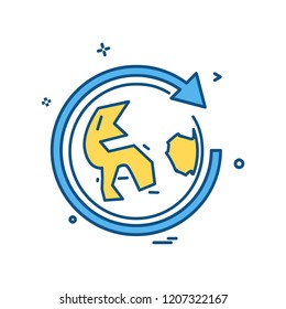 Globe icon design vector