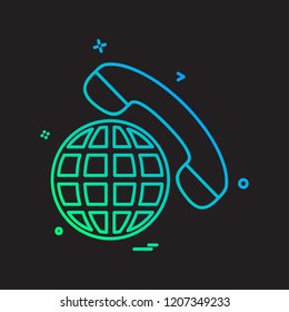 Globe icon design vector