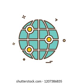 Globe icon design vector