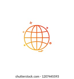 Globe icon design vector