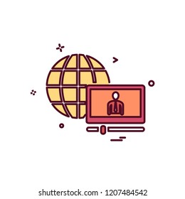 Globe icon design vector