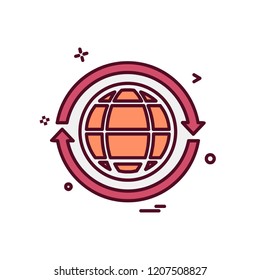 Globe icon design vector